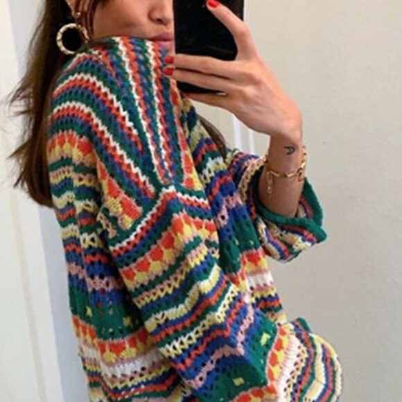 VRG GRL A New Direction Knit in Green Multi - Picture 5 of 5